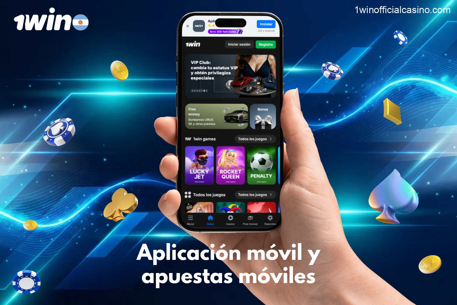 La aplicación móvil 1Win Argentina con apuestas deportivas, casino online, acceso rápido y una interfaz adaptativa