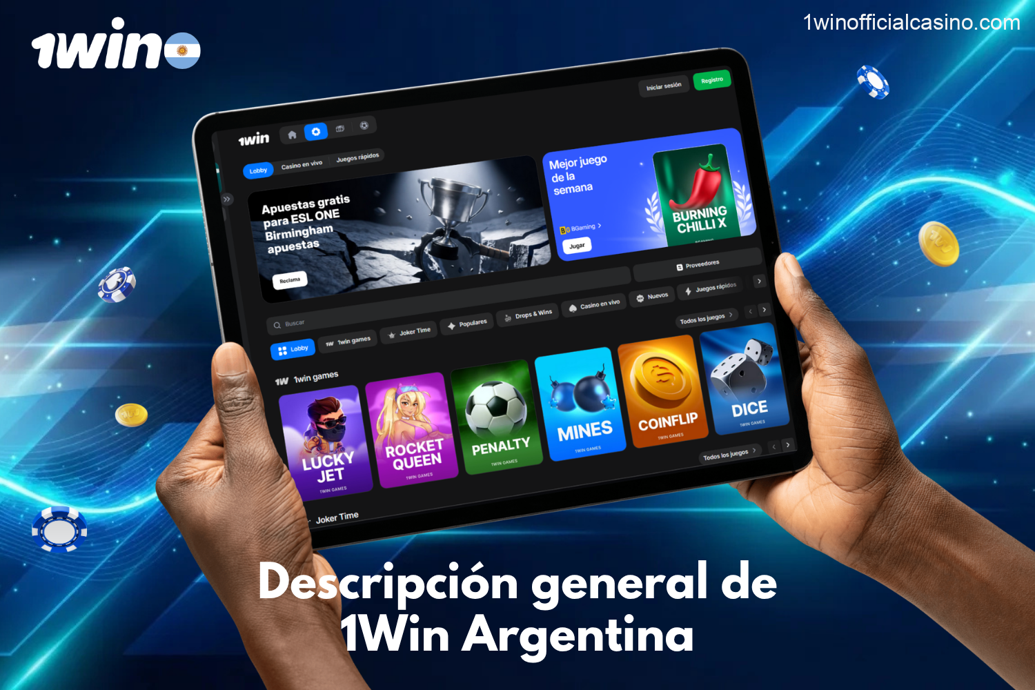 Bonos y promociones de 1Win Argentina con oferta de bienvenida, cashback, códigos promocionales y recompensas para usuarios.