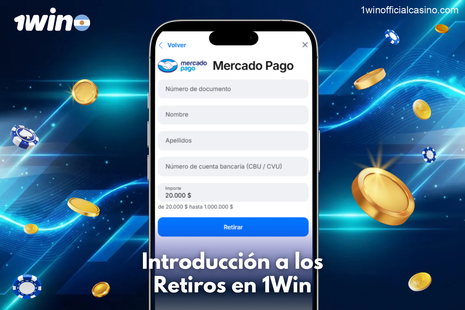 Retiro de dinero en 1Win Argentina con guía para retirar fondos, elegir método de pago y completar la solicitud correctamente.