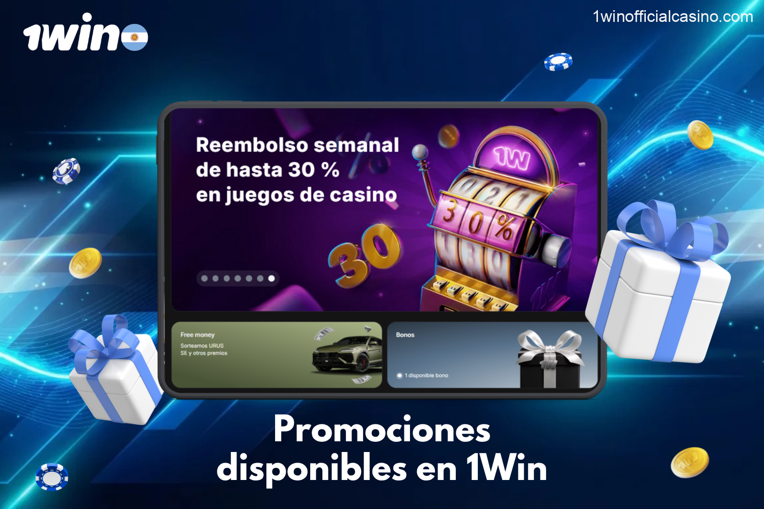 Bonos de 1Win Argentina para nuevos y actuales usuarios con promociones en casino, apuestas deportivas y ofertas especiales.