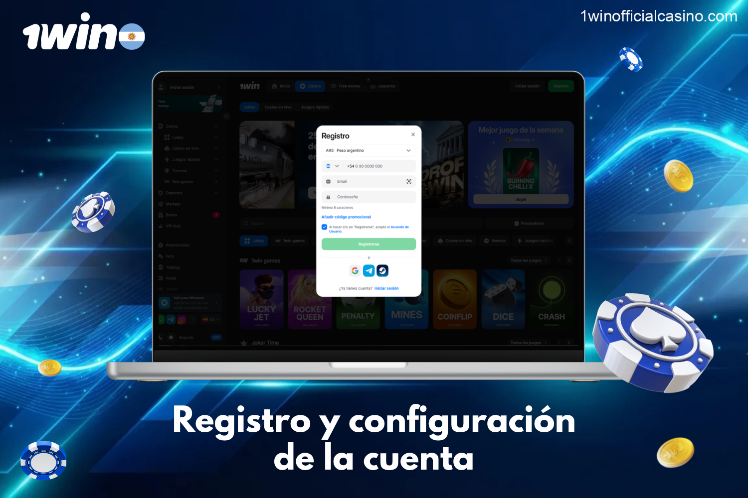 Descripción general de 1Win Argentina con plataforma de apuestas, casino online, app móvil, promociones y métodos de pago.