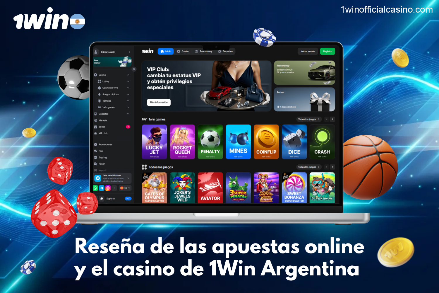 Reseña de 1Win Argentina con apuestas deportivas, casino online, bonos, pagos, app móvil y funciones principales para jugadores del país.