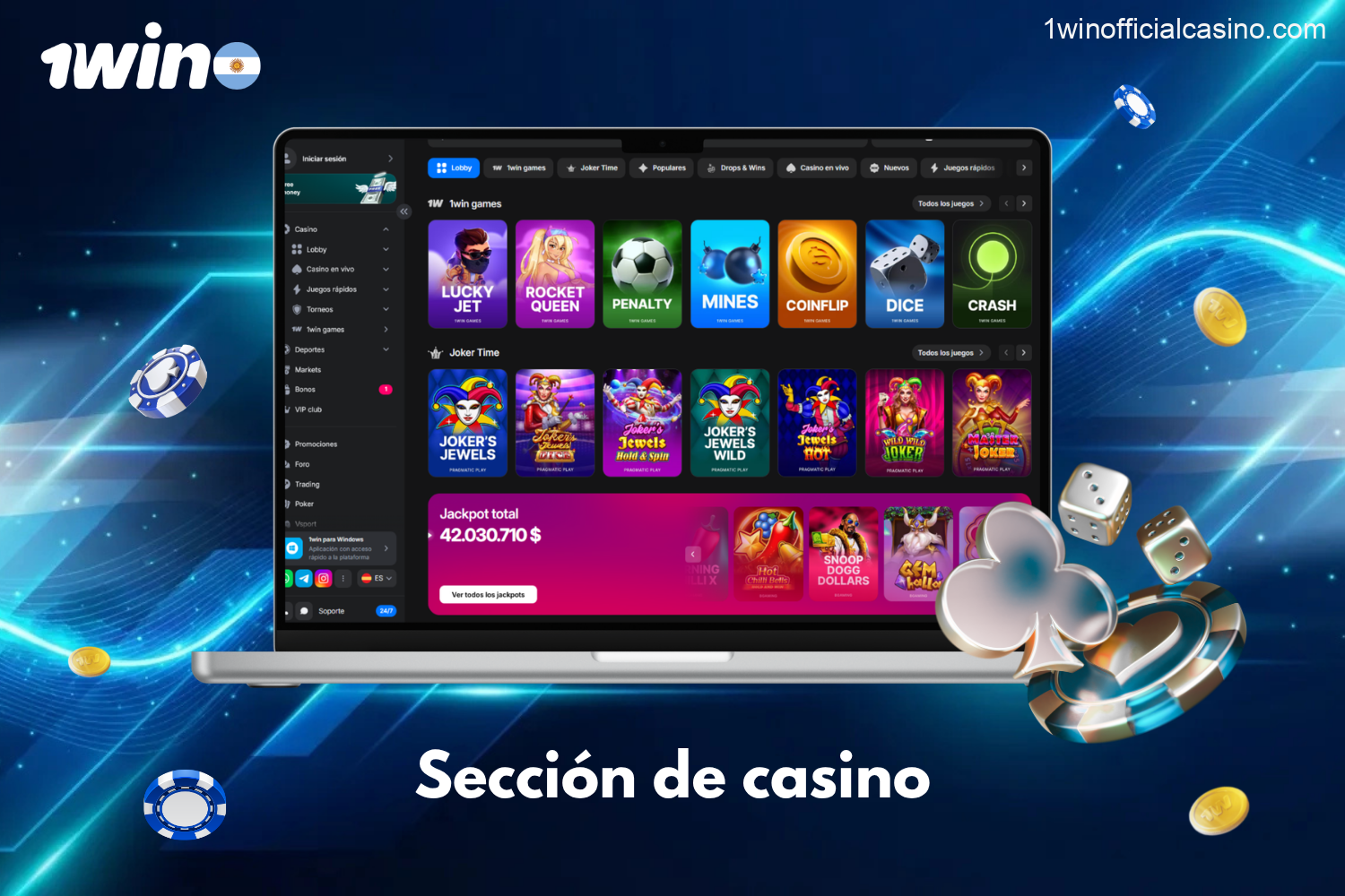 Registro y configuración de cuenta en 1Win Argentina con formulario de alta, acceso al perfil y ajustes básicos del usuario.